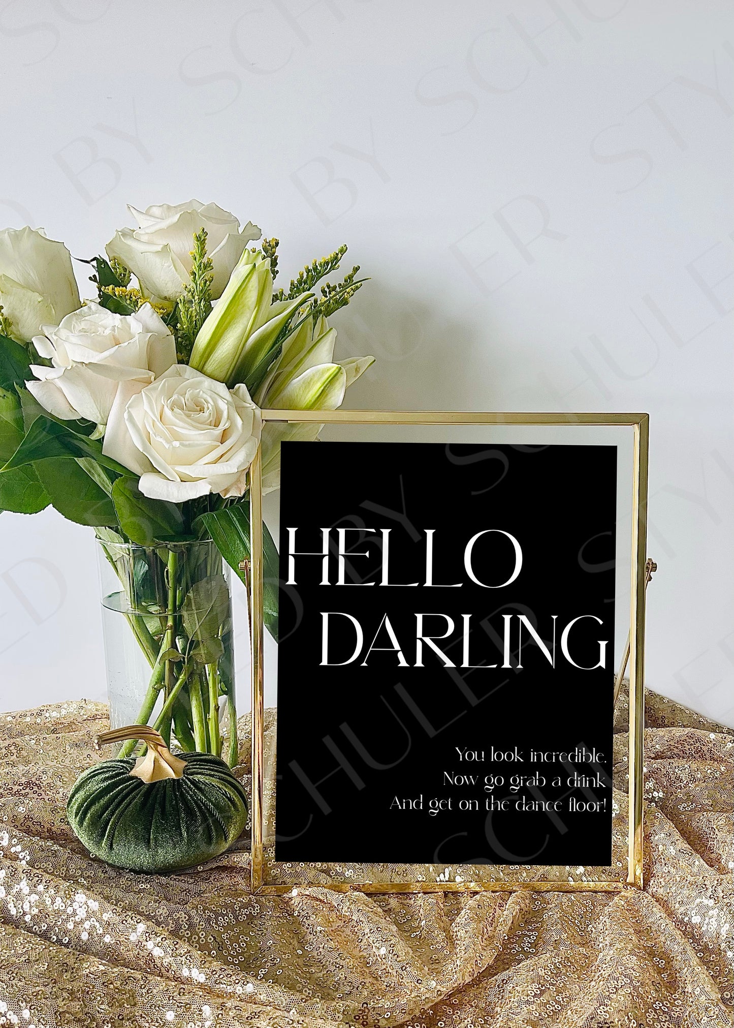 Hello Darling Sign | Modern