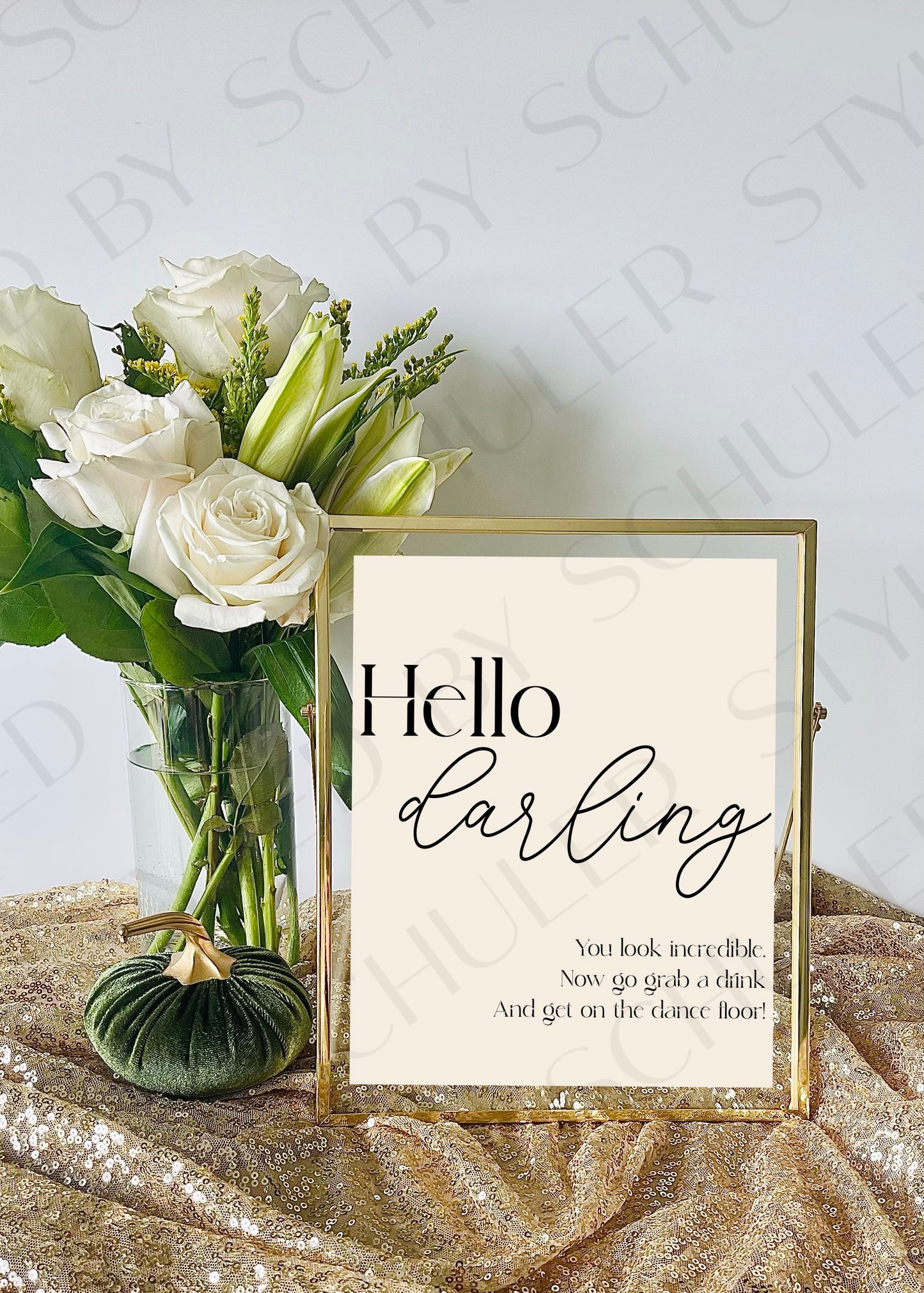 Hello Darling Sign | Modern