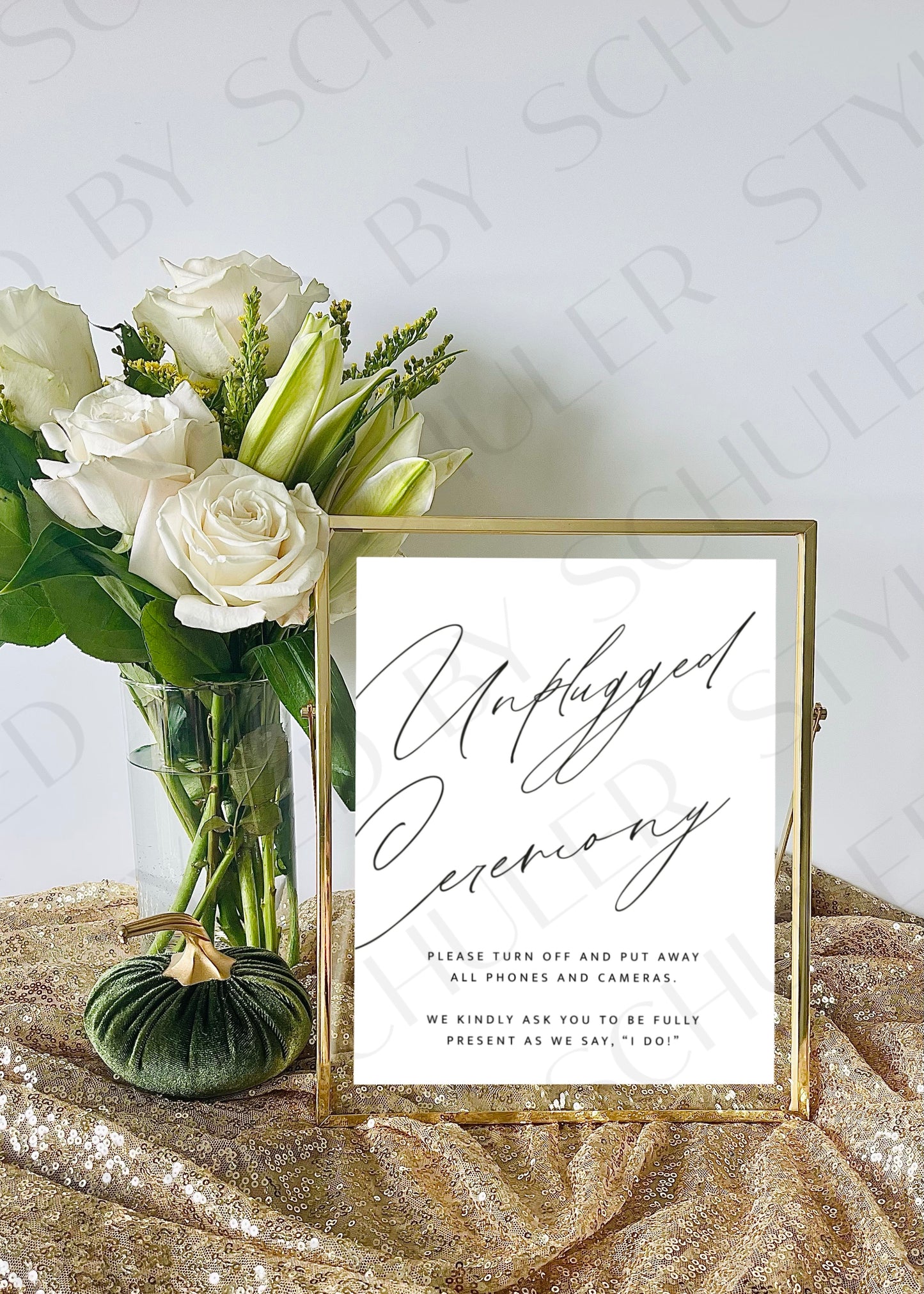 Unplugged Ceremony Sign | Classic