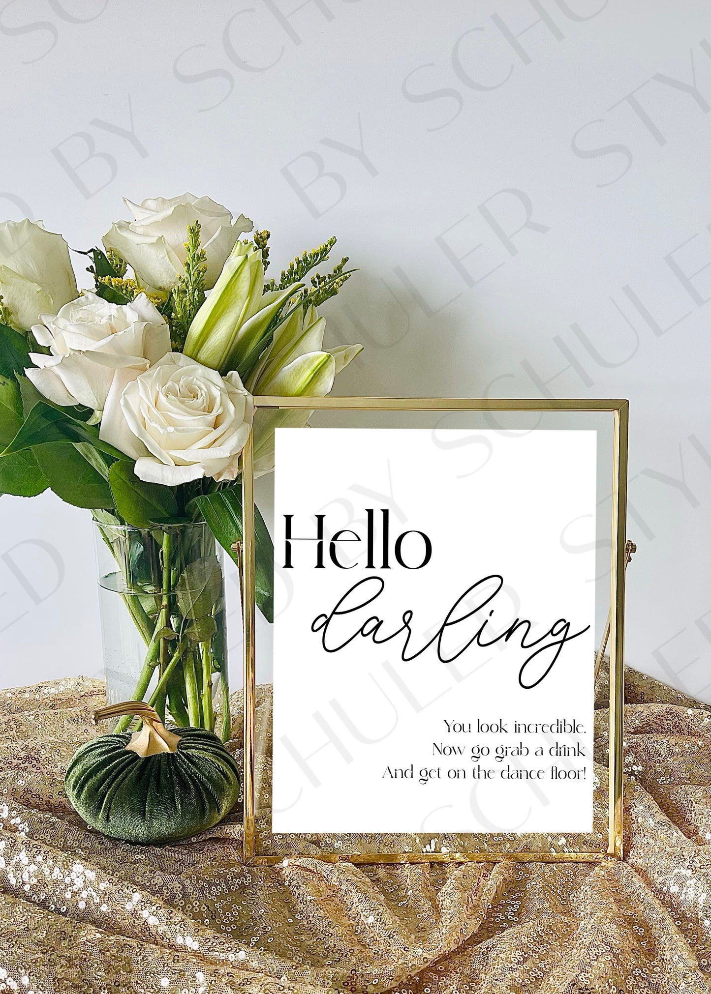 Hello Darling Sign | Modern