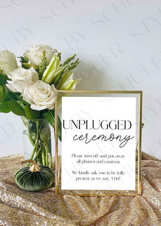 Unplugged Ceremony Sign | Modern